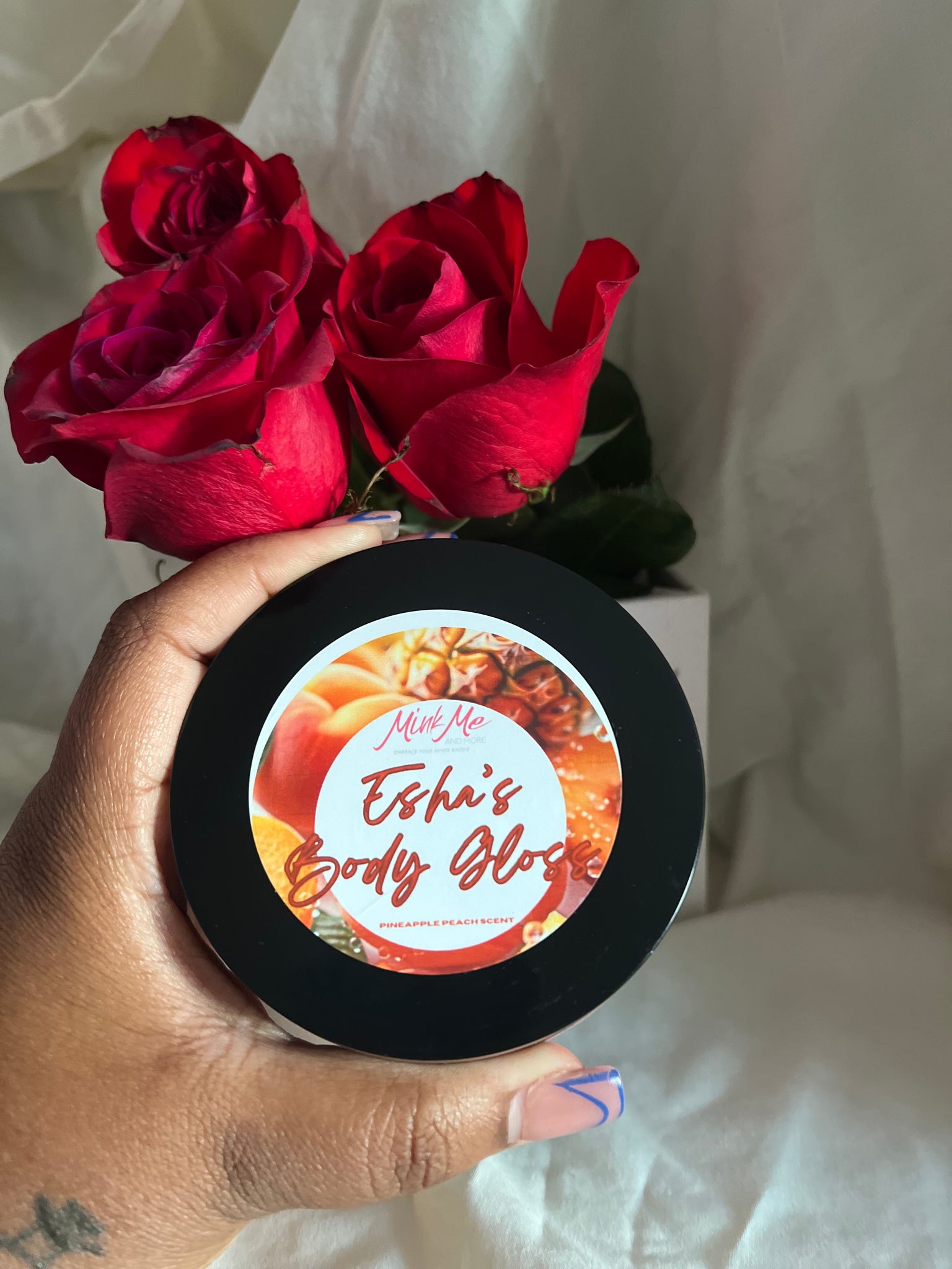 Esha’s Body Gloss Pineapple Peach Scent