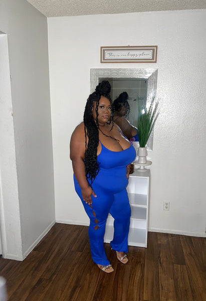 So Wavy Blue Jumpsuit